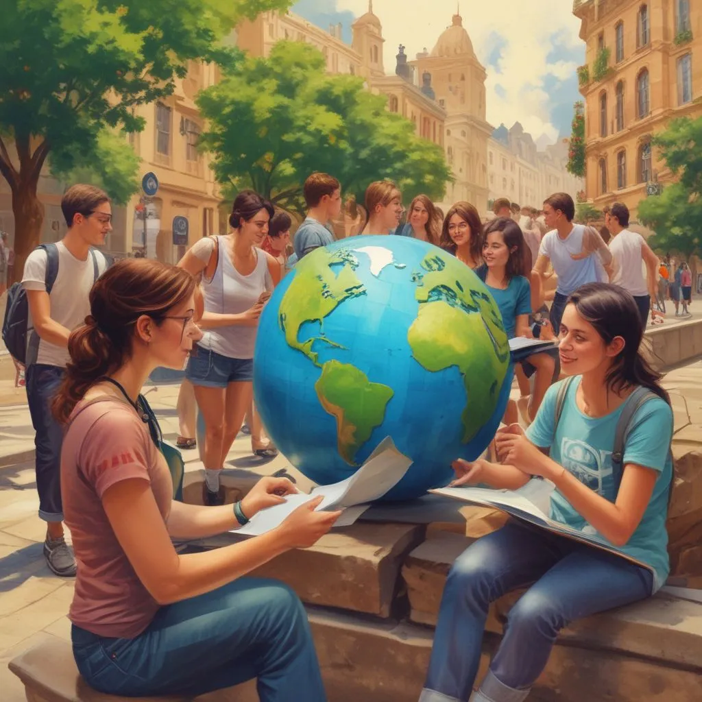 image of students engaging in internships abroad