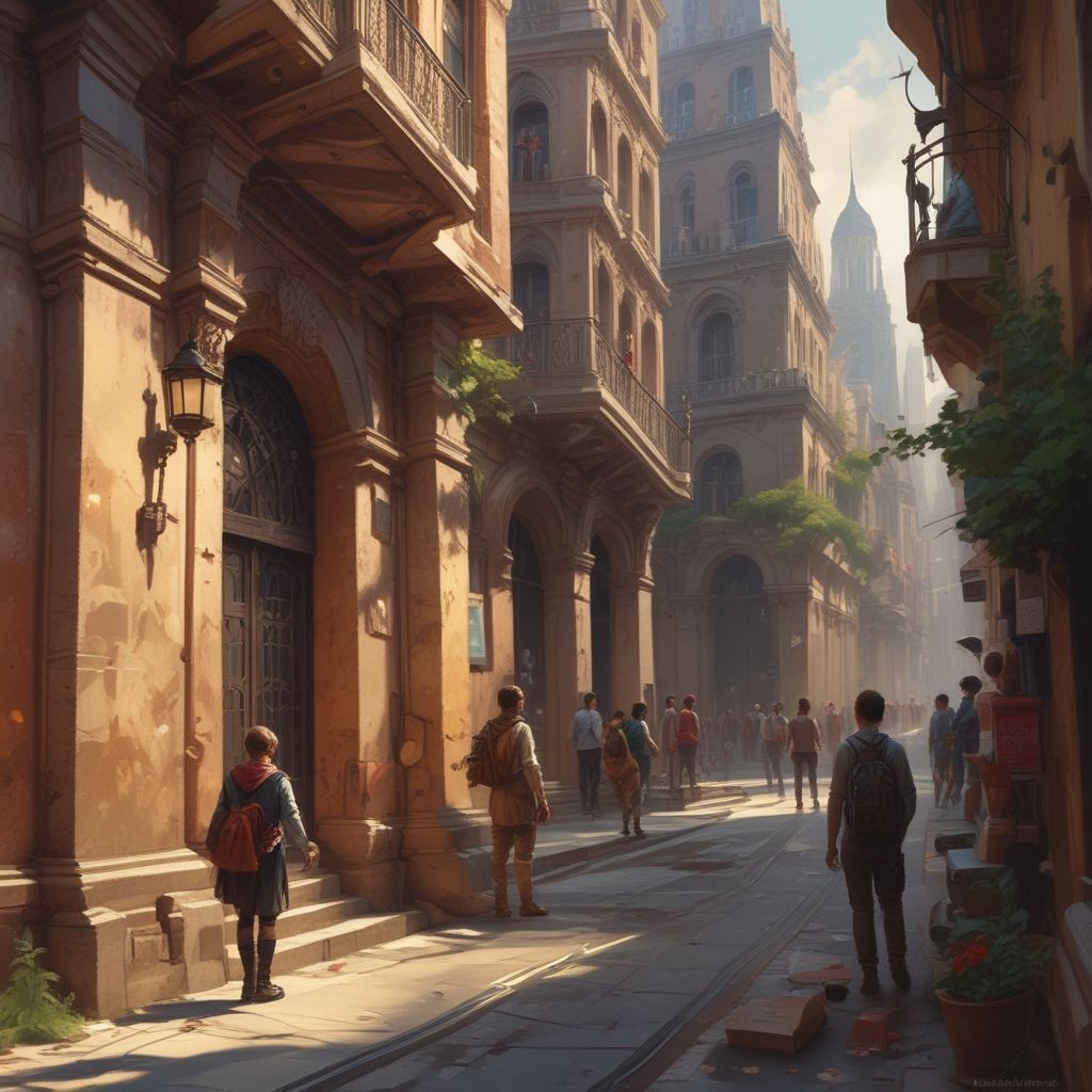 Students exploring a foreign city