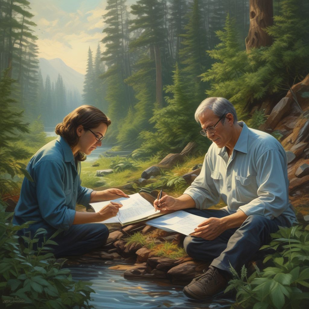 environmental scientists conducting research