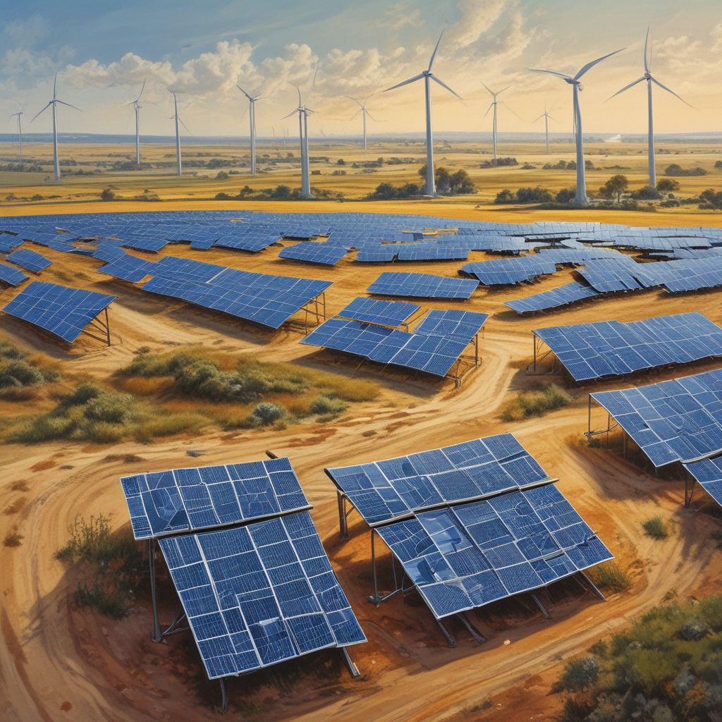 solar panels and wind turbines