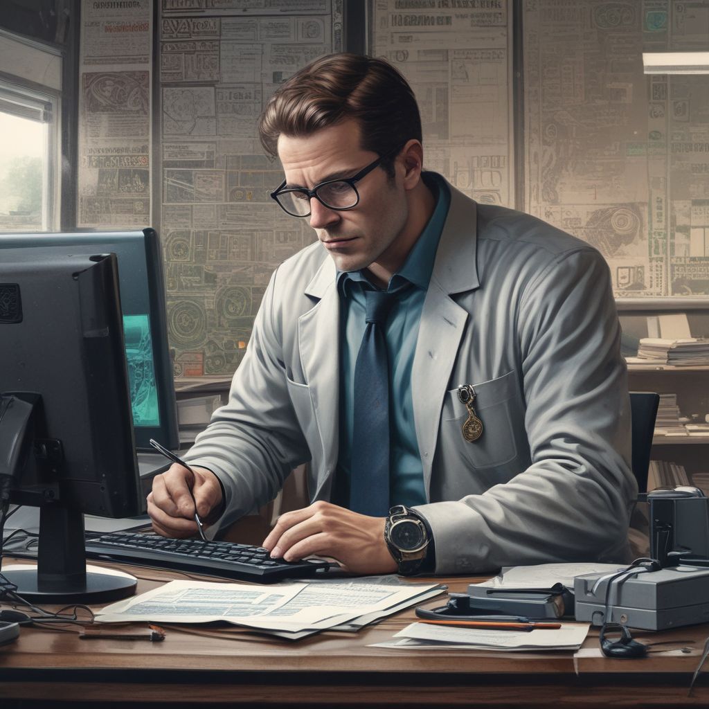 Digital Forensics Professional Analyzing Data