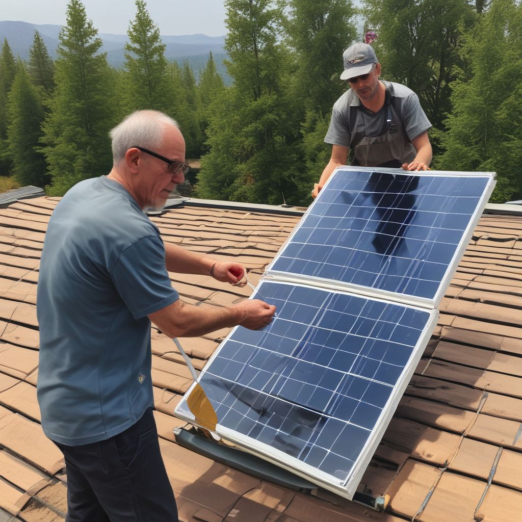 solar panel installation training session