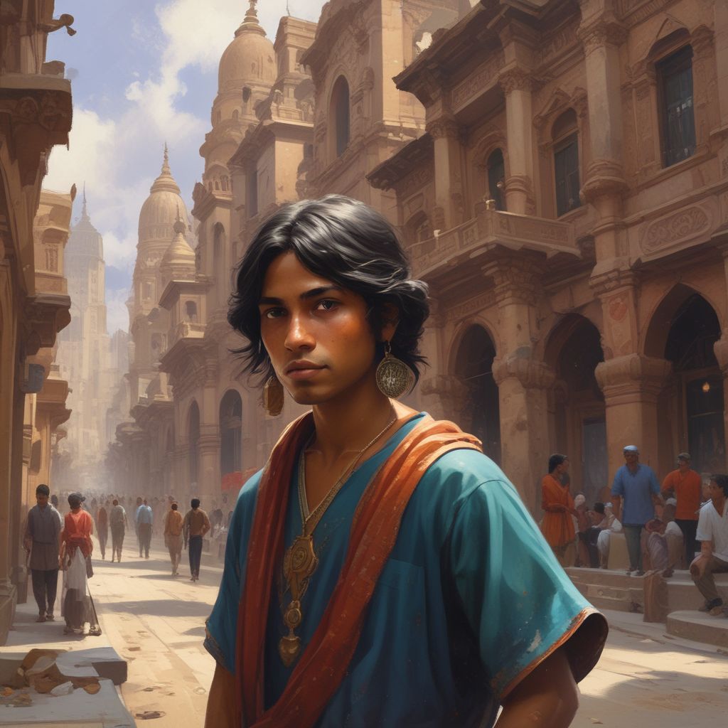 Indian student exploring a foreign city