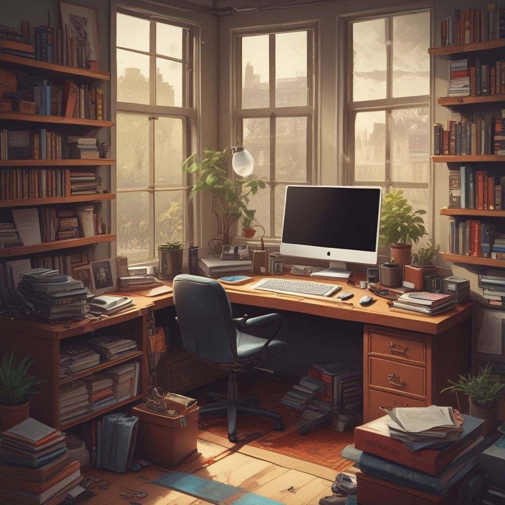 neat and organized workspace for interviews