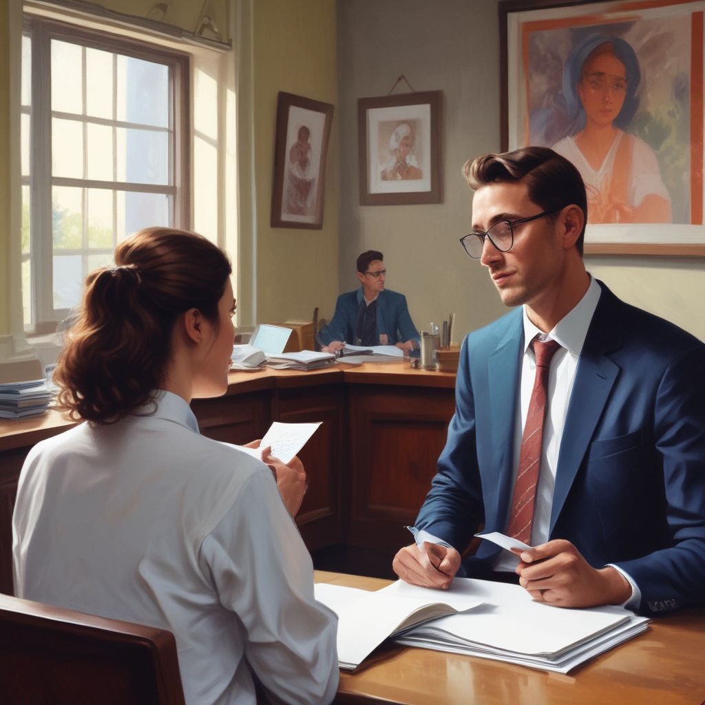 student practicing interview questions