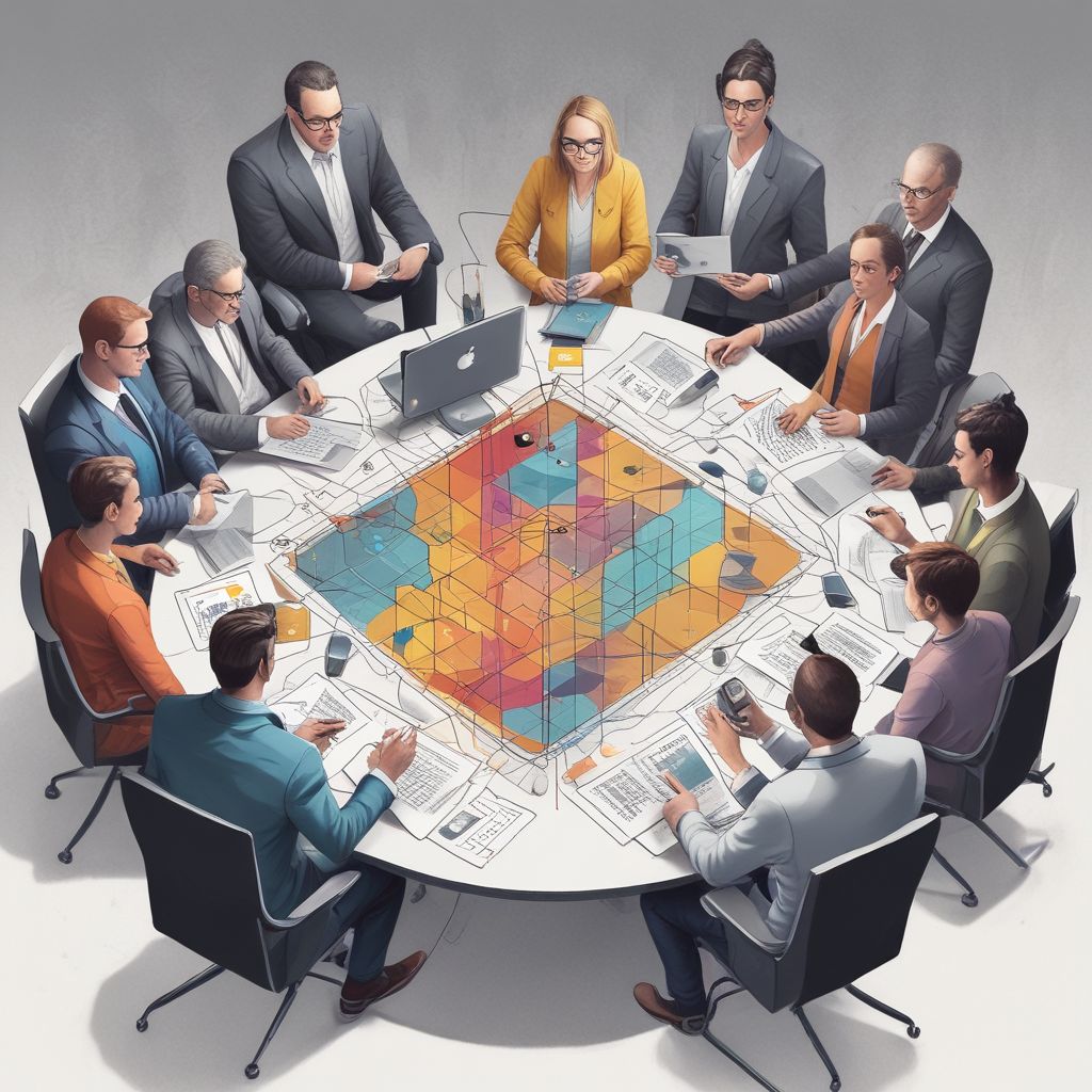 Team of data ethics professionals collaborating