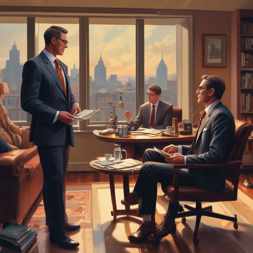 financial advisor consulting with clients