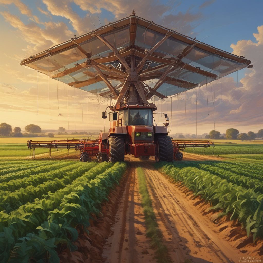 Modern agricultural technology in use
