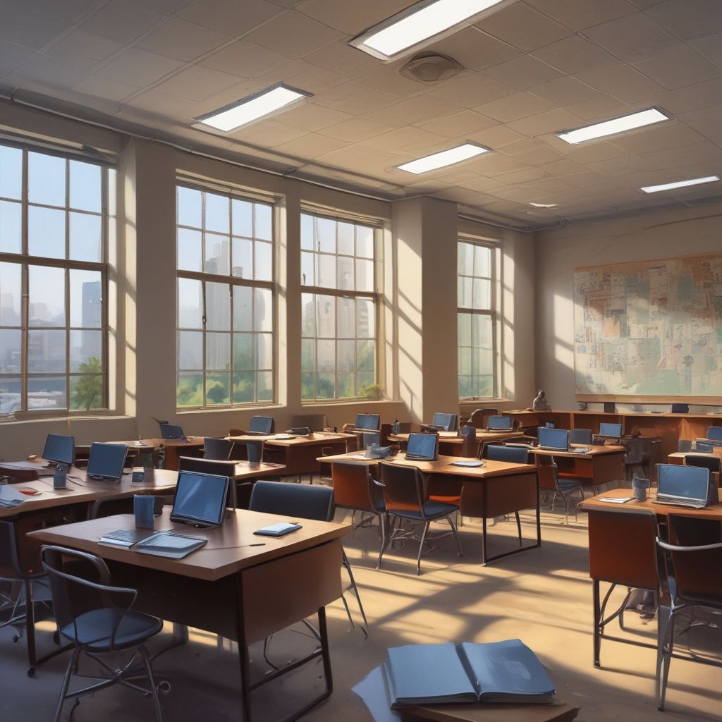 Classroom setting in a finance college
