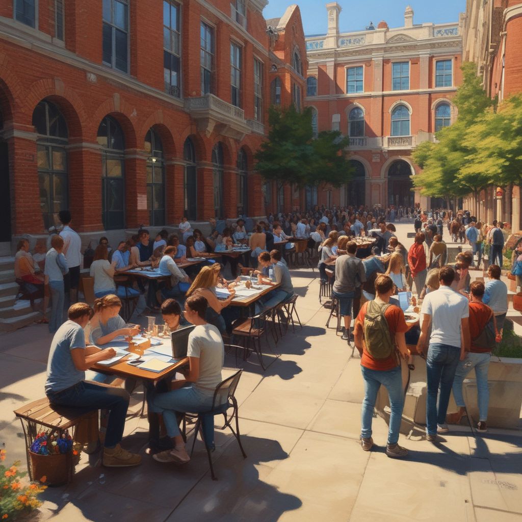 students at a US university