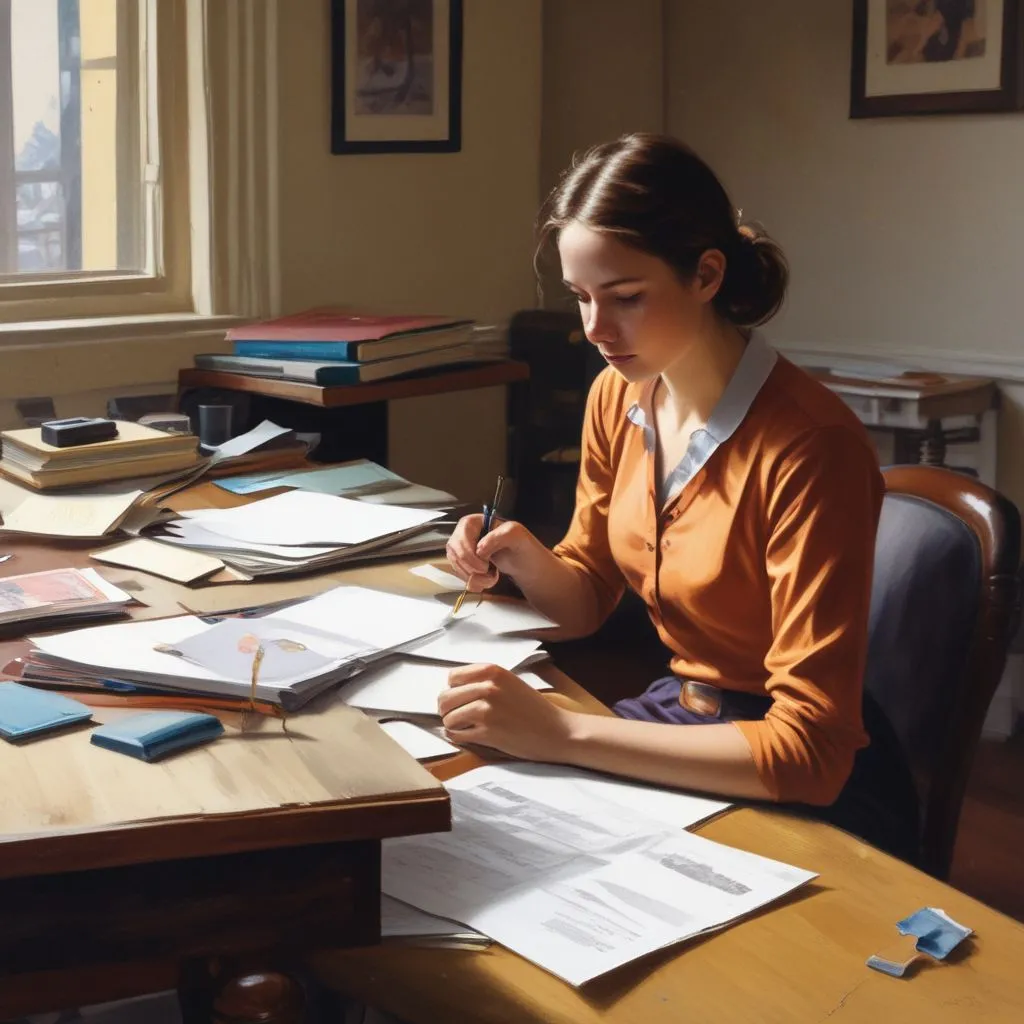 student preparing for a scholarship interview