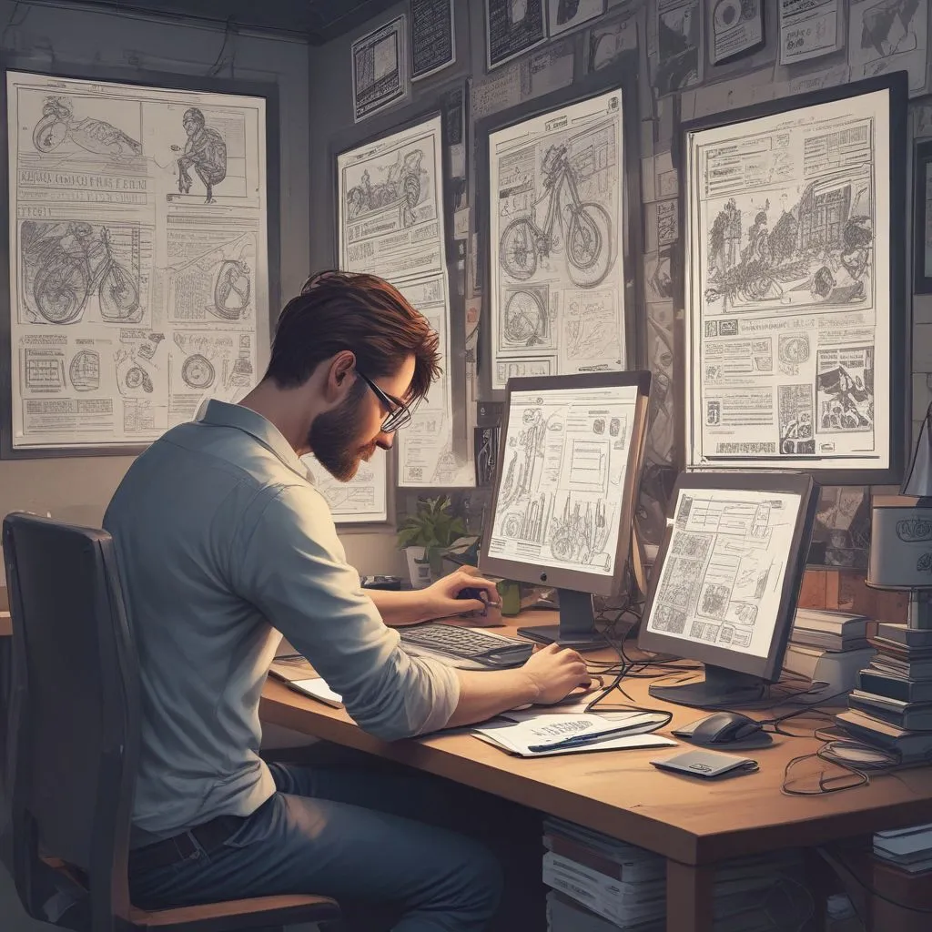 modern digital marketing team at work