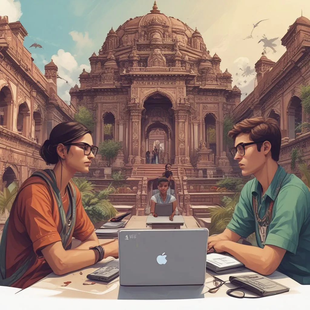 Indian college placement drive with AI companies like Google, Microsoft, and startups
