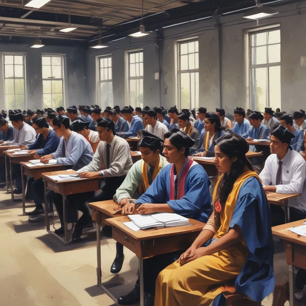 Indian graduates preparing for interviews