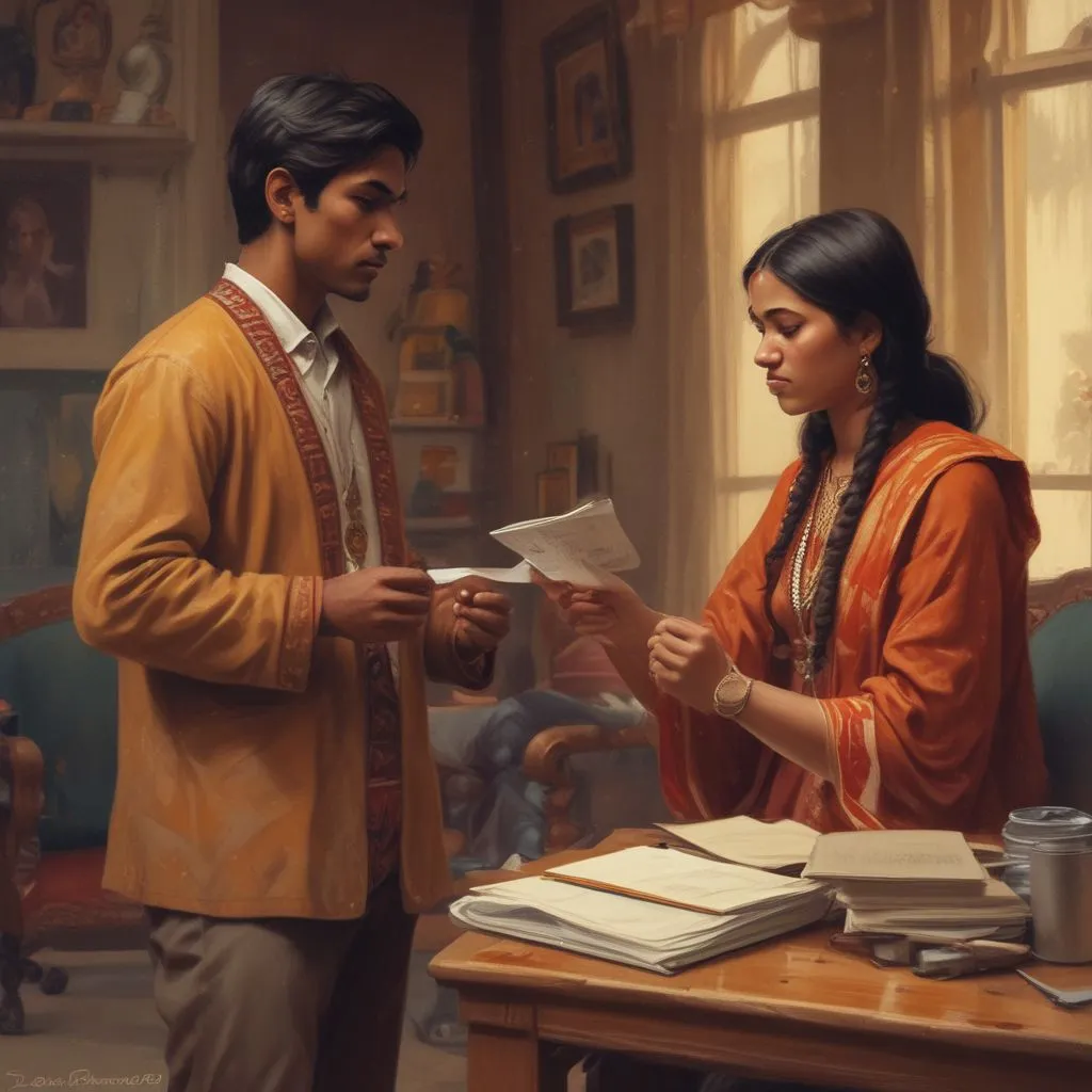 Indian student practicing interview skills