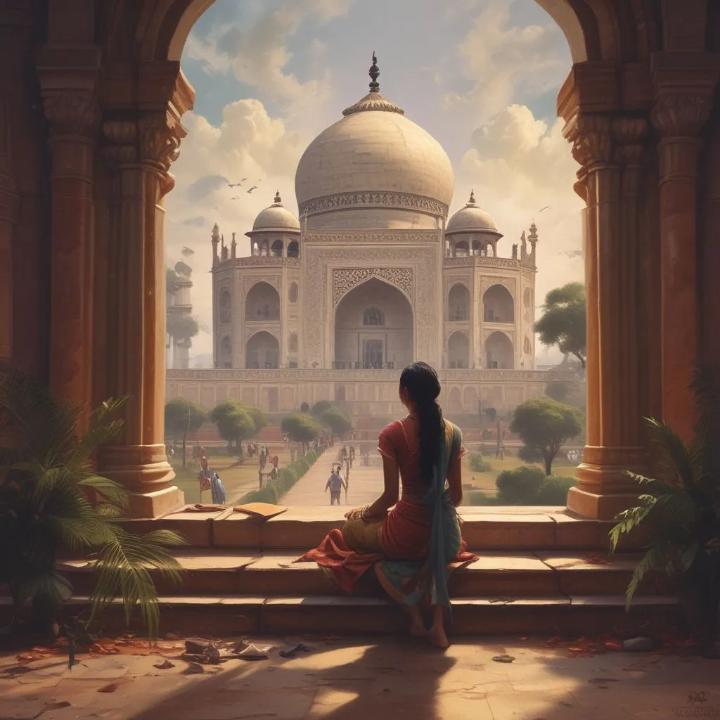 Indian student working in an internship abroad