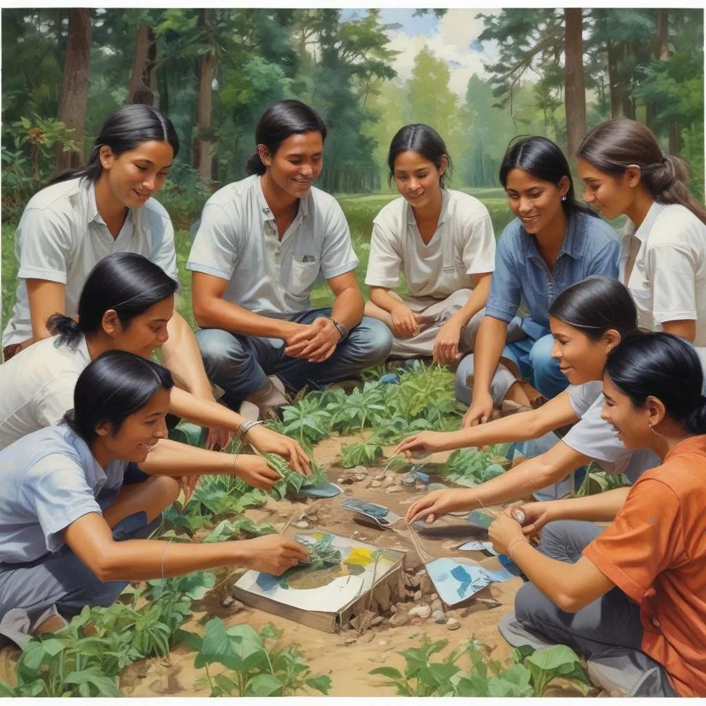 Indian students engaging in sustainability projects