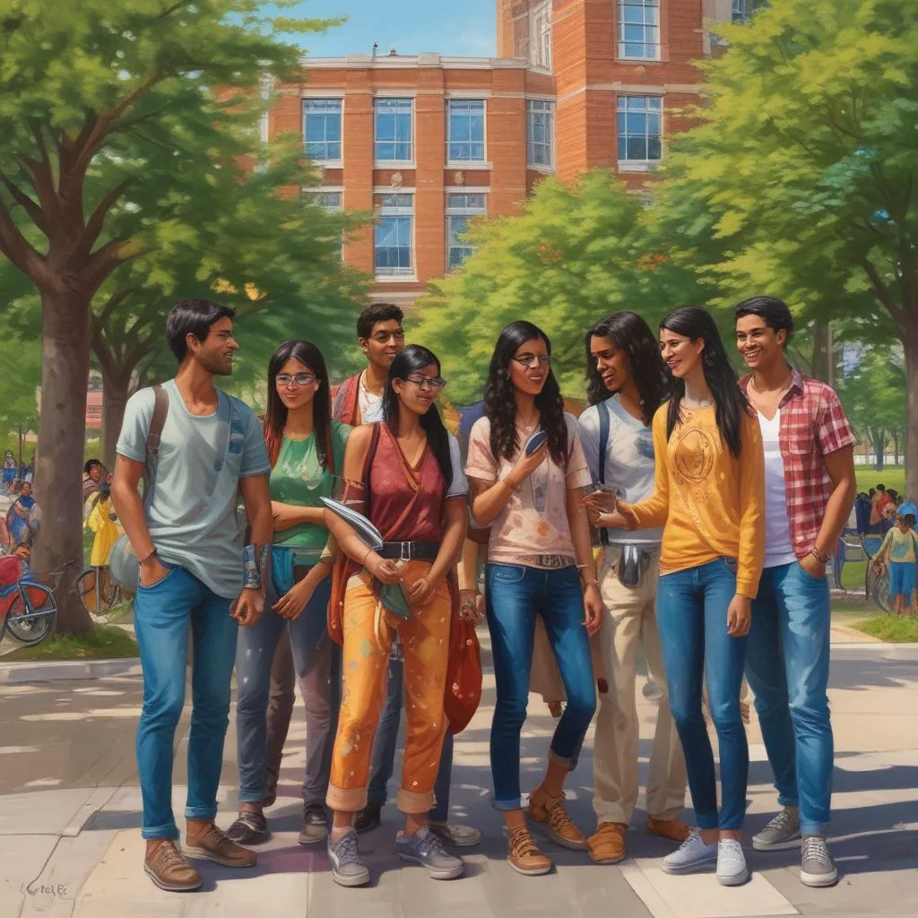 Indian students enjoying campus life in Canada