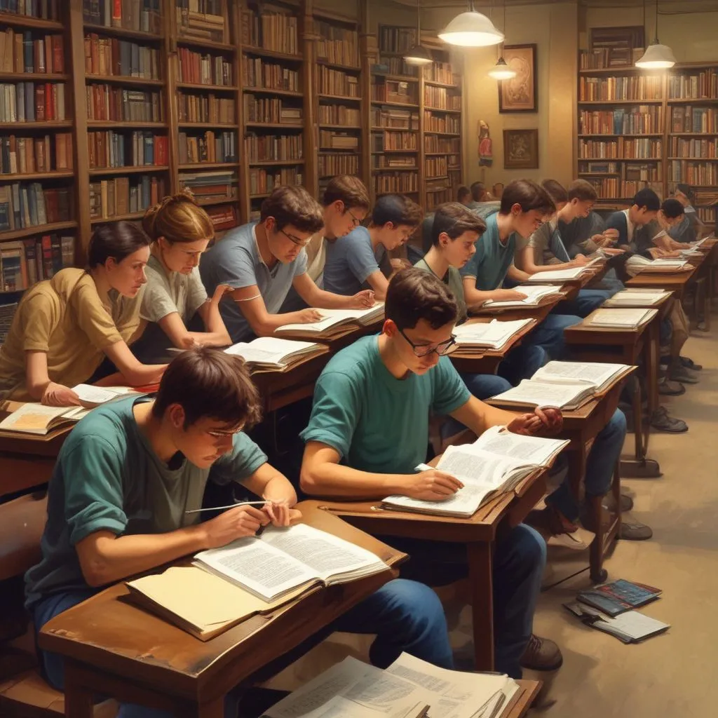 Individuals reading and learning new skills