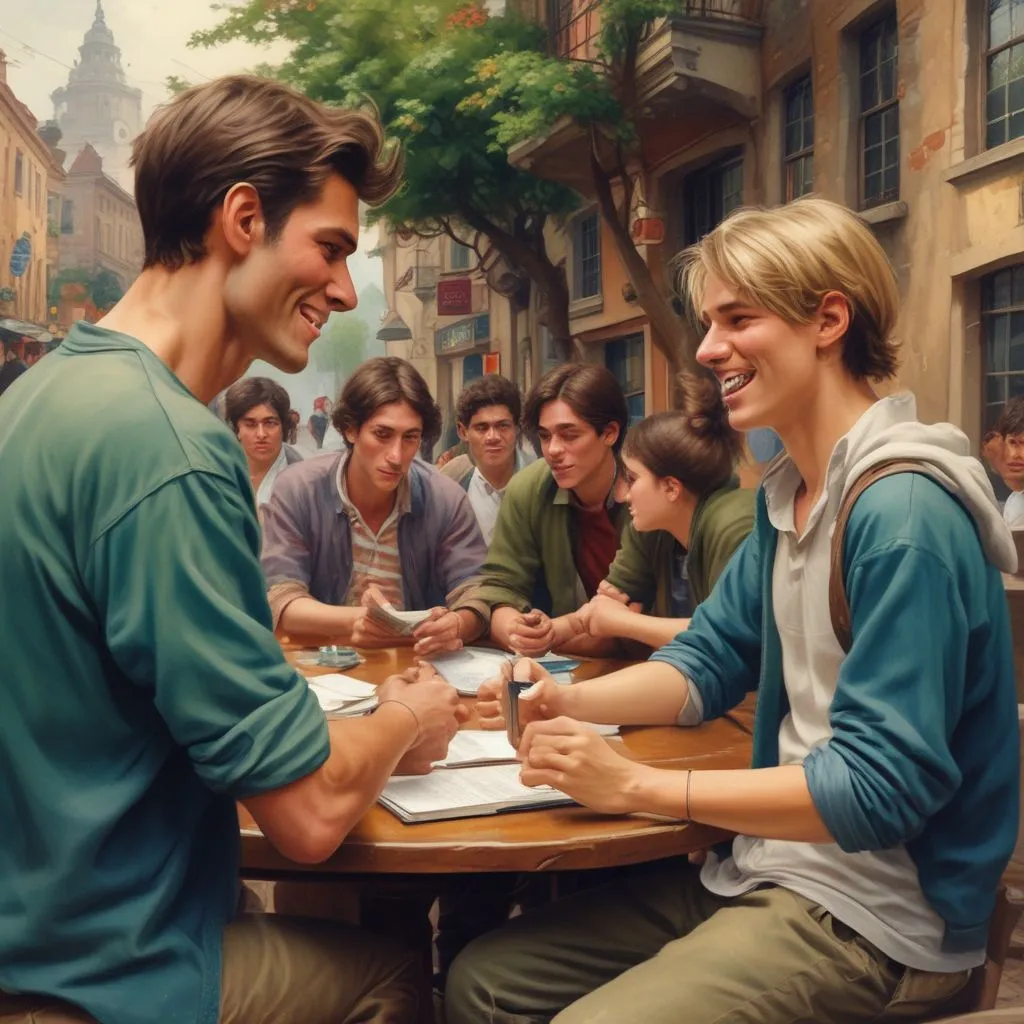 Language exchange between students and locals