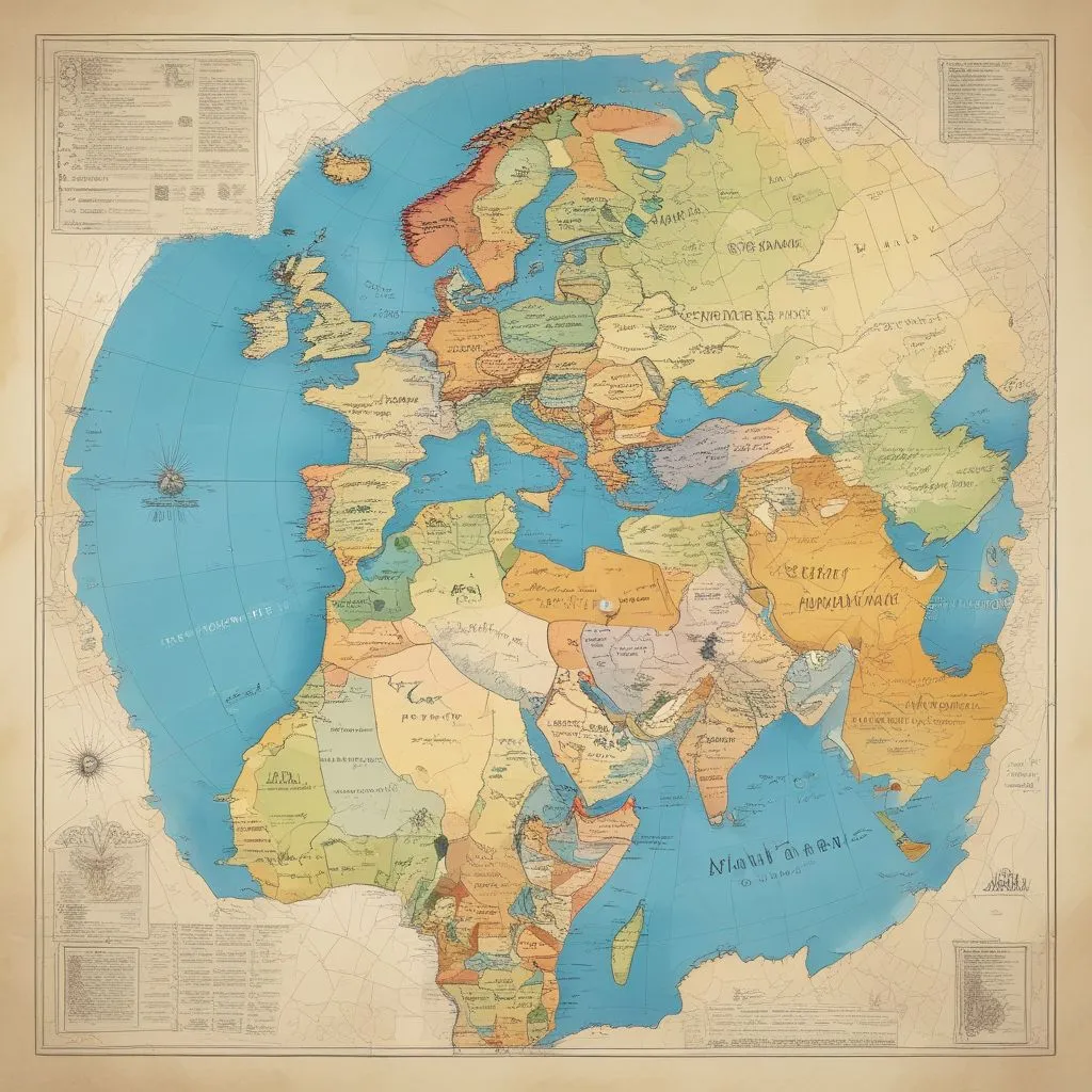 map highlighting popular study abroad countries