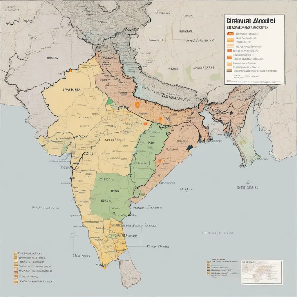 Map of India with highlighted metro cities and smaller towns, showing a digital divide with laptops vs limited access, representing unequal skill development opportunities