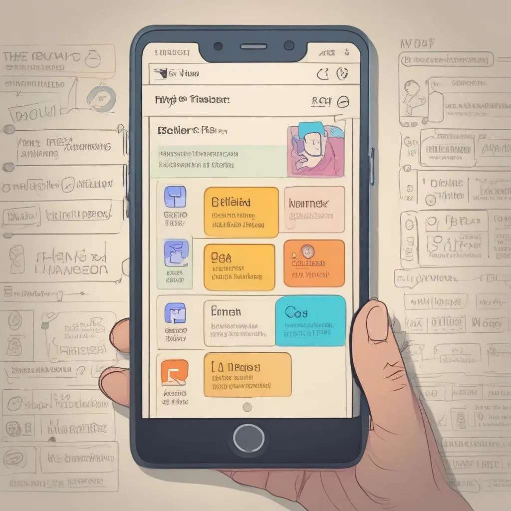Mobile phone screen showing a job application tracker app with status updates like "Applied," "Interview Scheduled," and "Follow Up" for niche roles in India