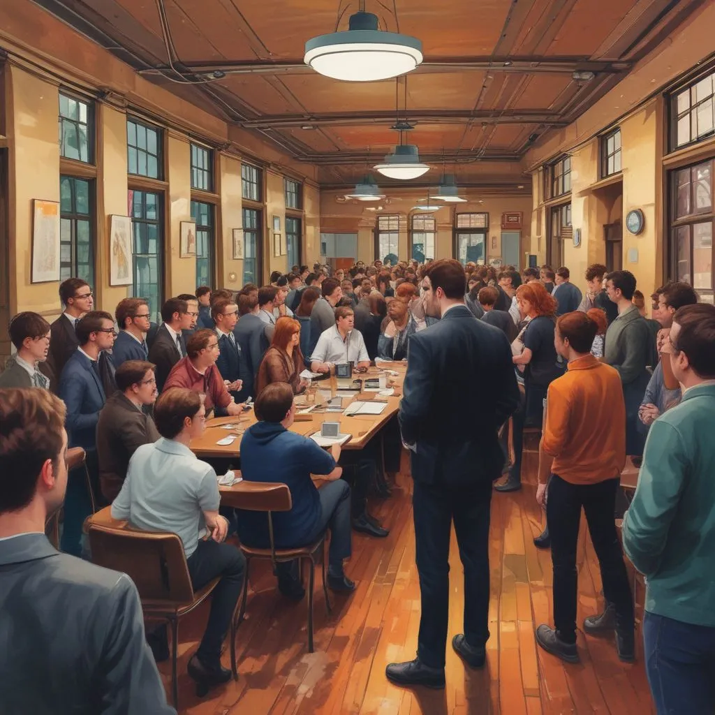 networking event with students
