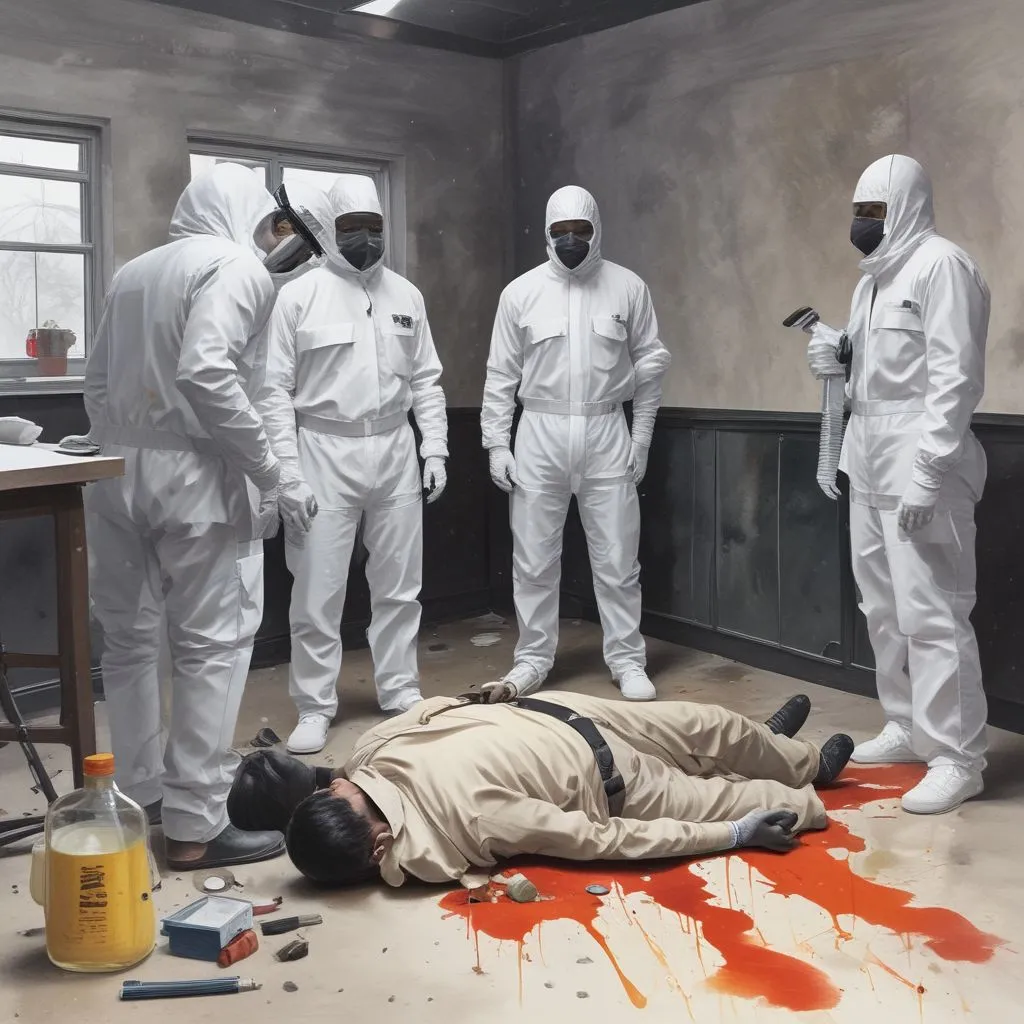 Osmania University forensic science students in a crime scene simulation exercise