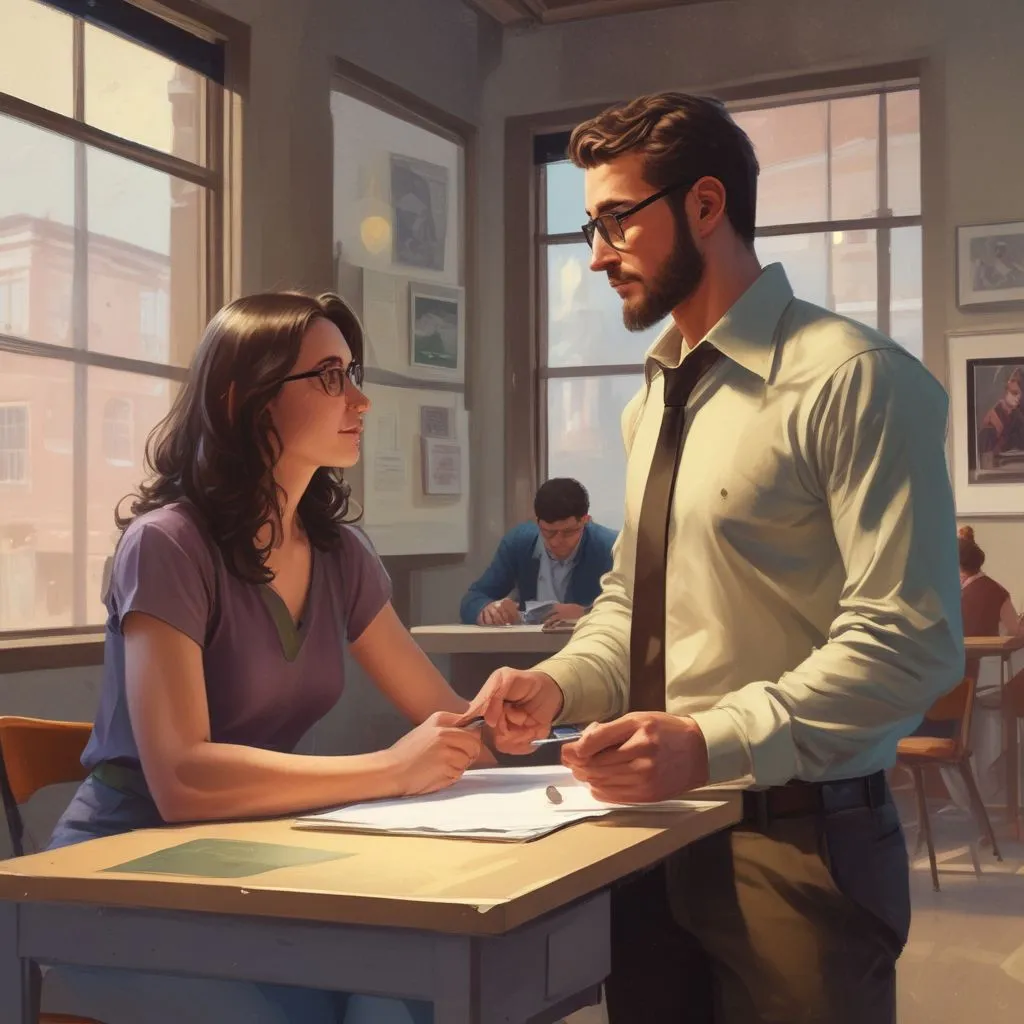 person receiving feedback from a mentor