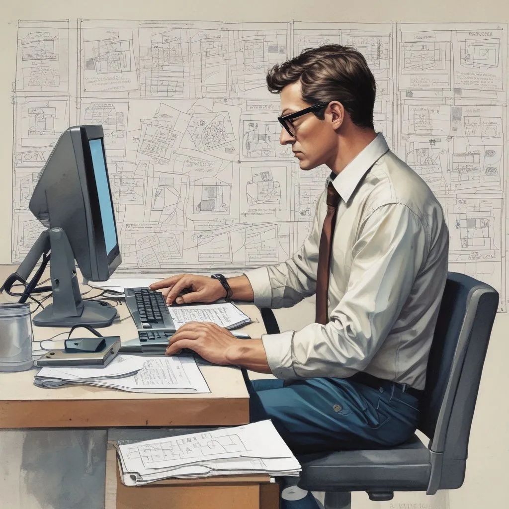 person using project management software