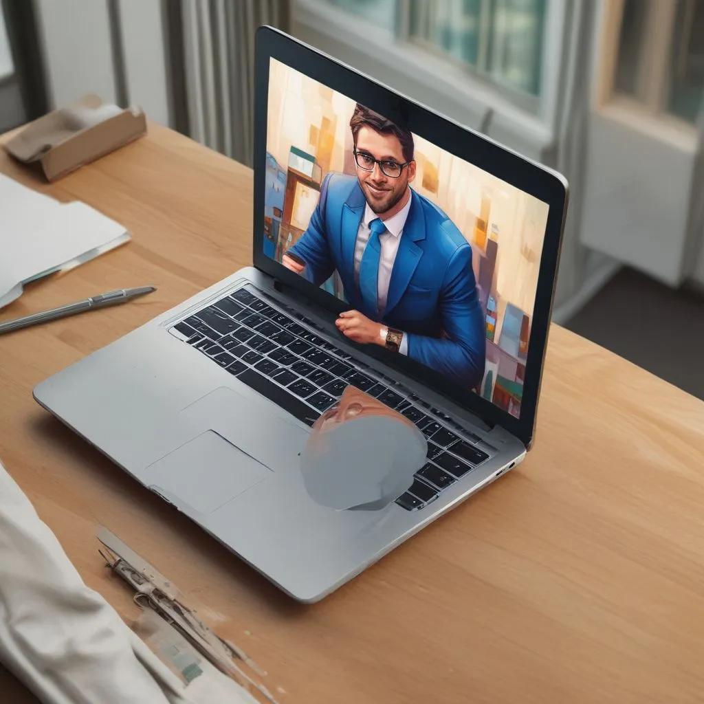professional LinkedIn profile on a laptop