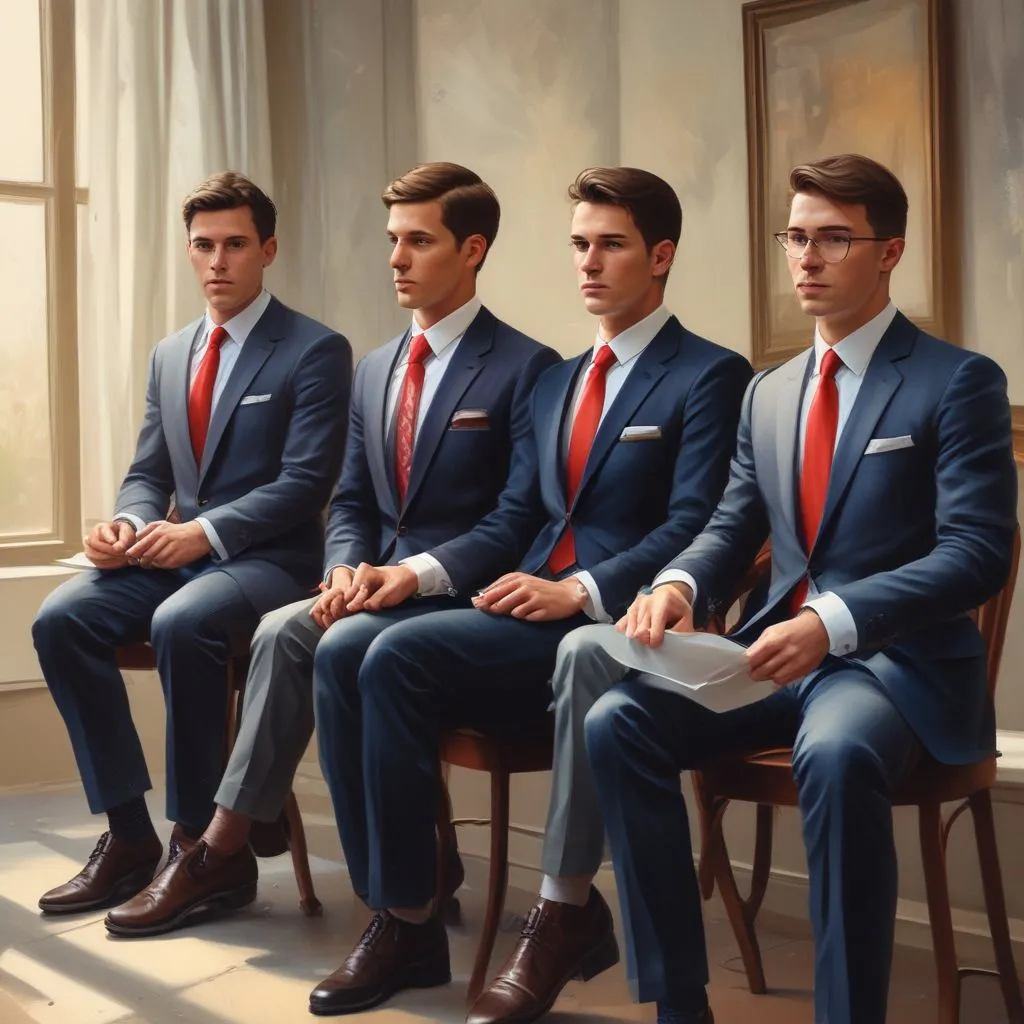 professionally dressed candidates ready for interviews