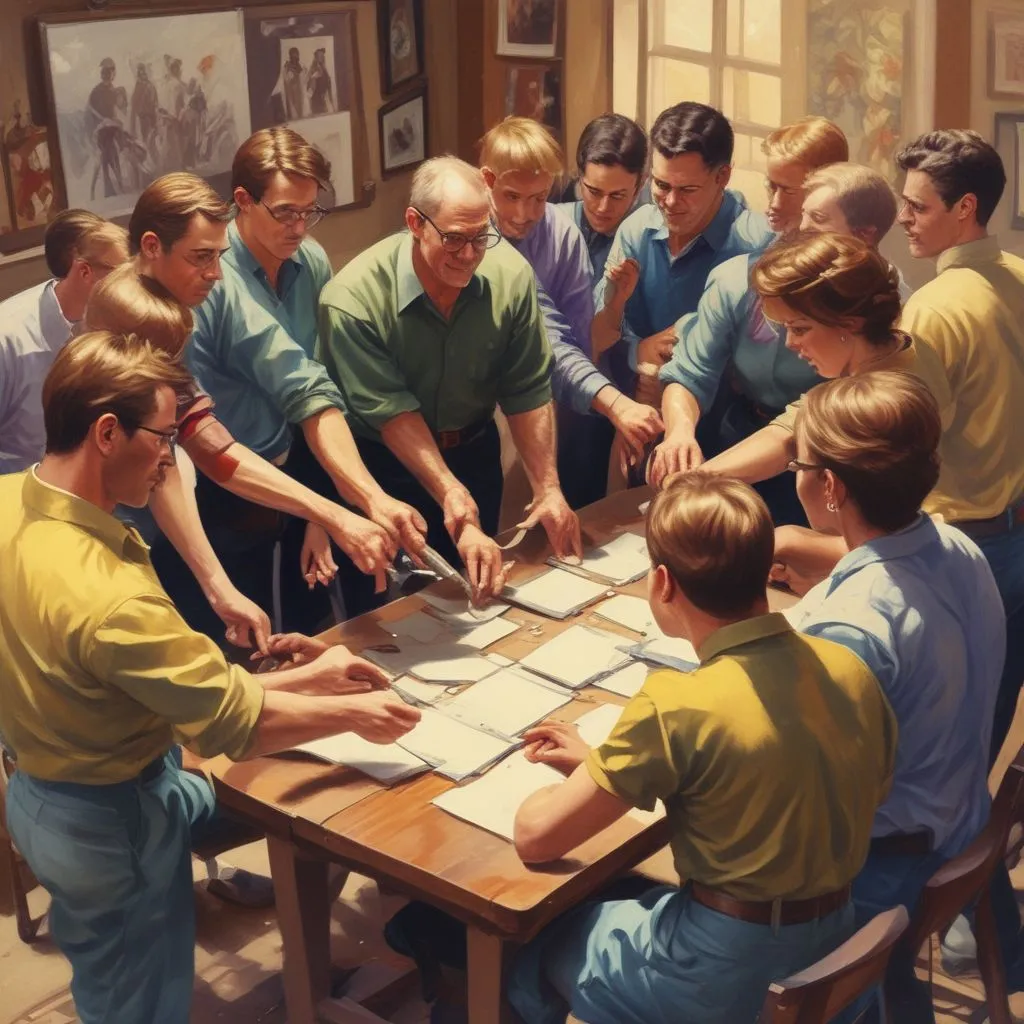 professionals engaging in team-building activities