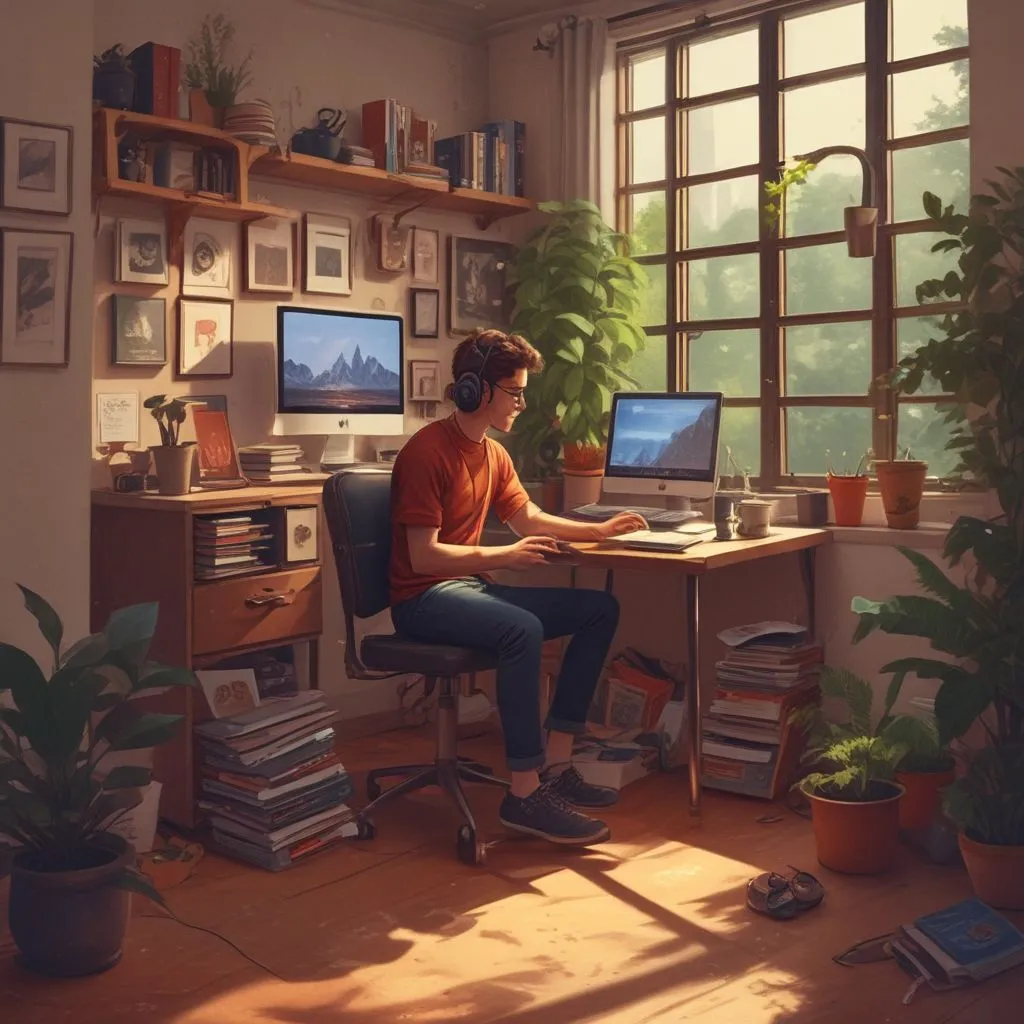 Remote work environment for interns