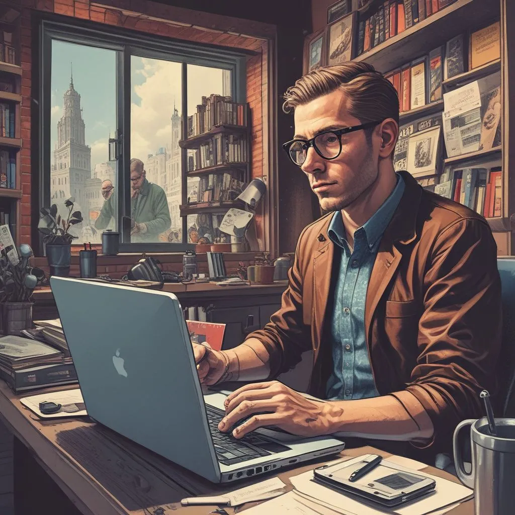 seo expert working on a laptop