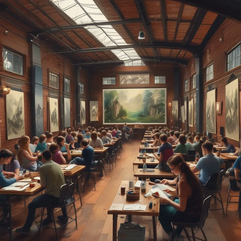 students attending a workshop