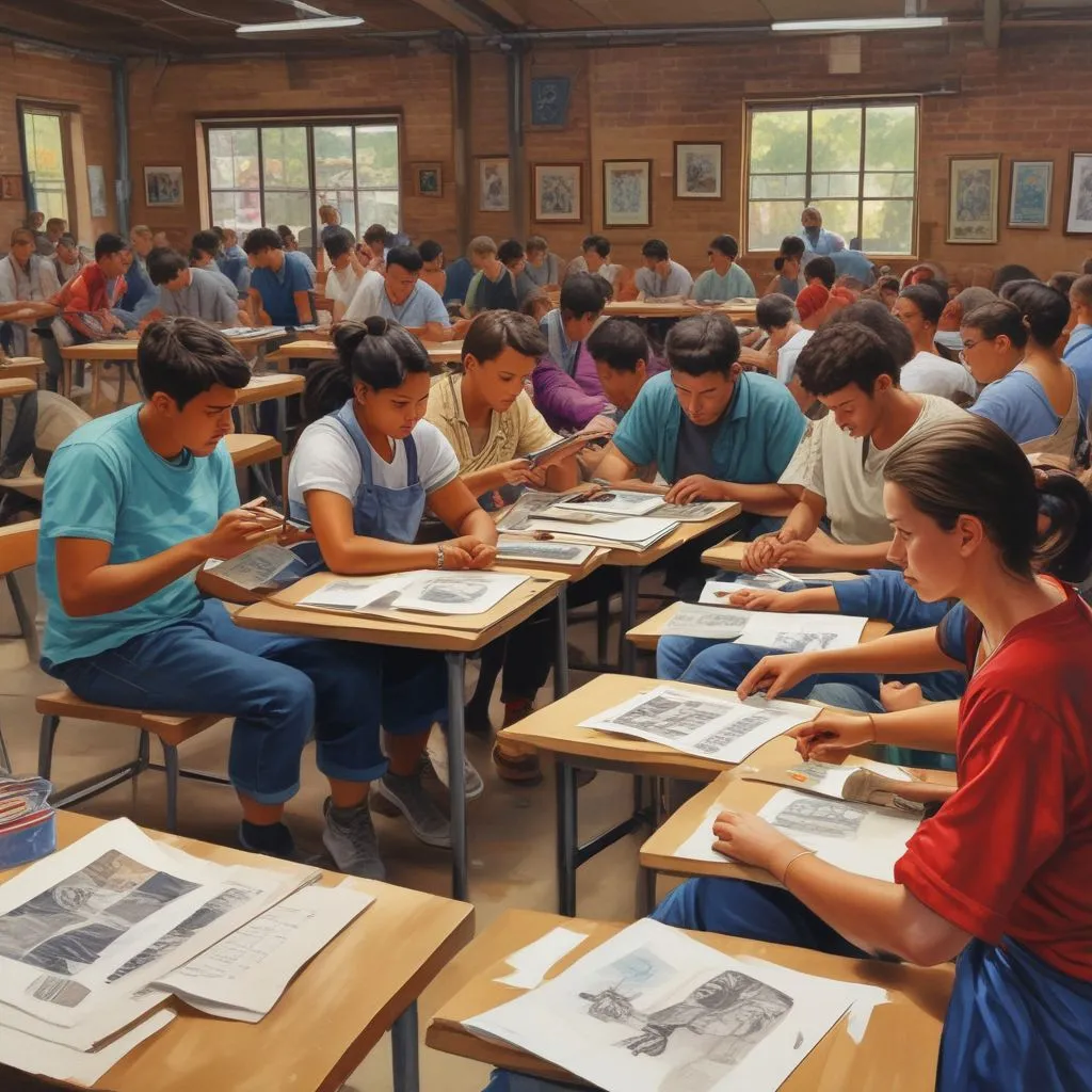students attending cultural workshops