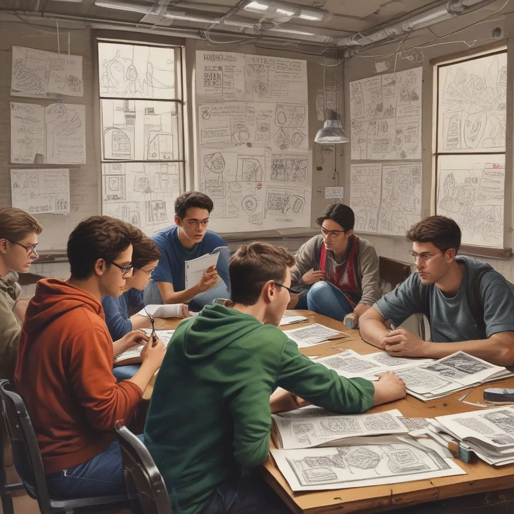 students brainstorming innovative ideas