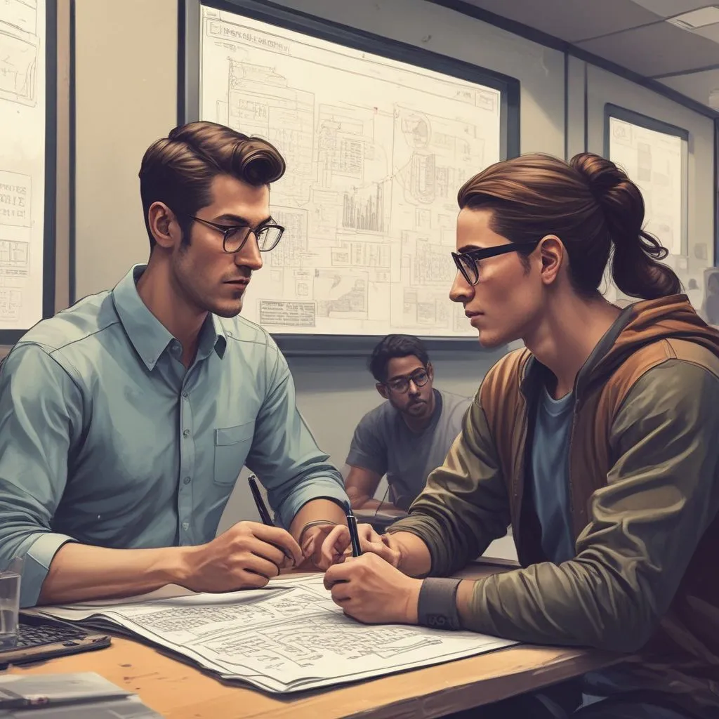 students collaborating in a fintech class