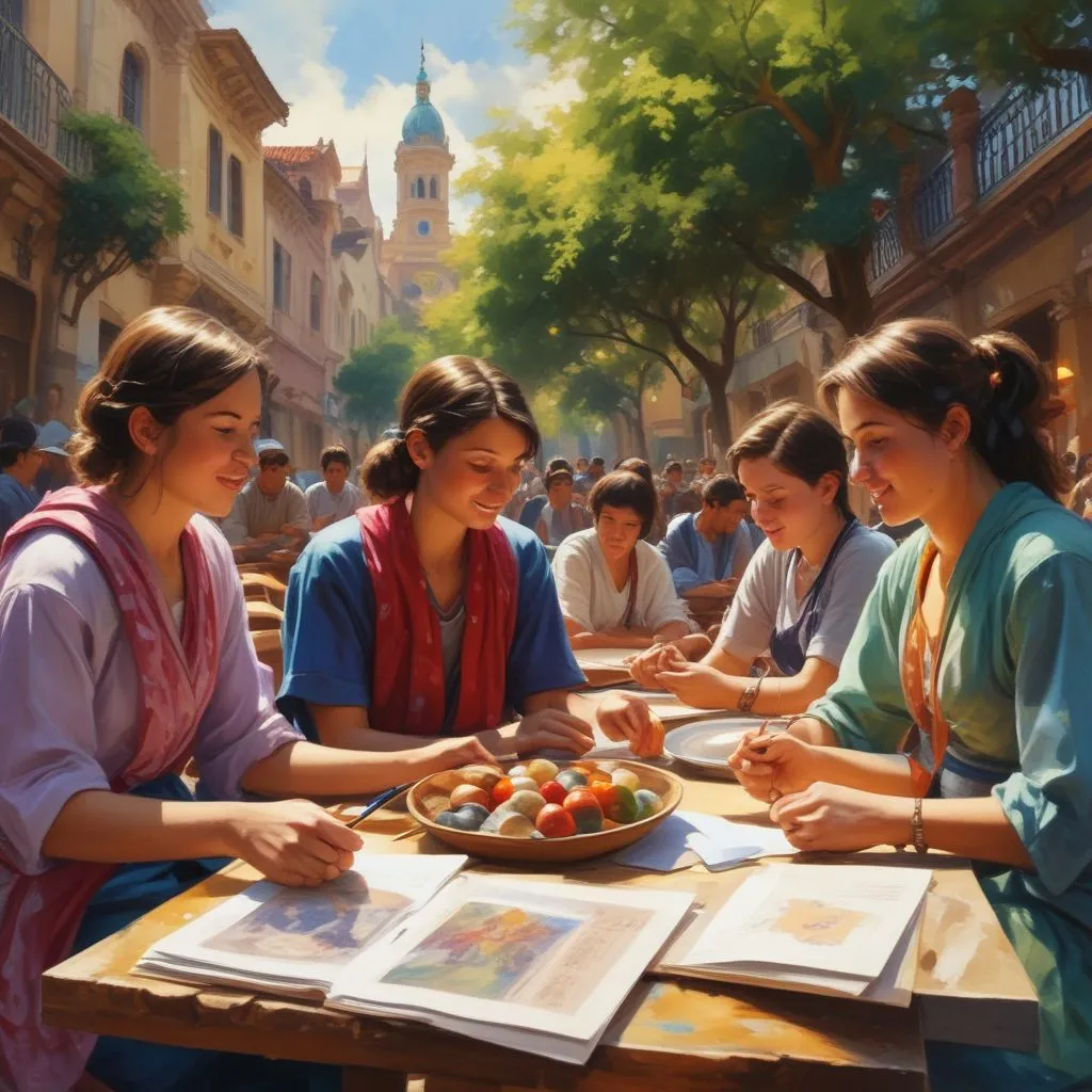 students engaging in cultural activities abroad