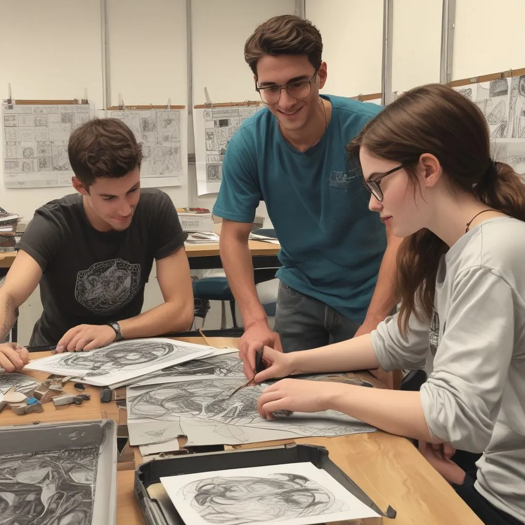 students engaging in interdisciplinary projects