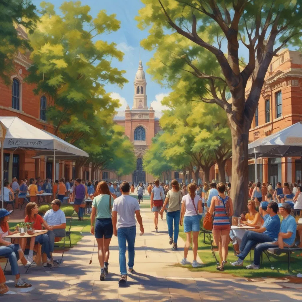 students enjoying campus life in Australia