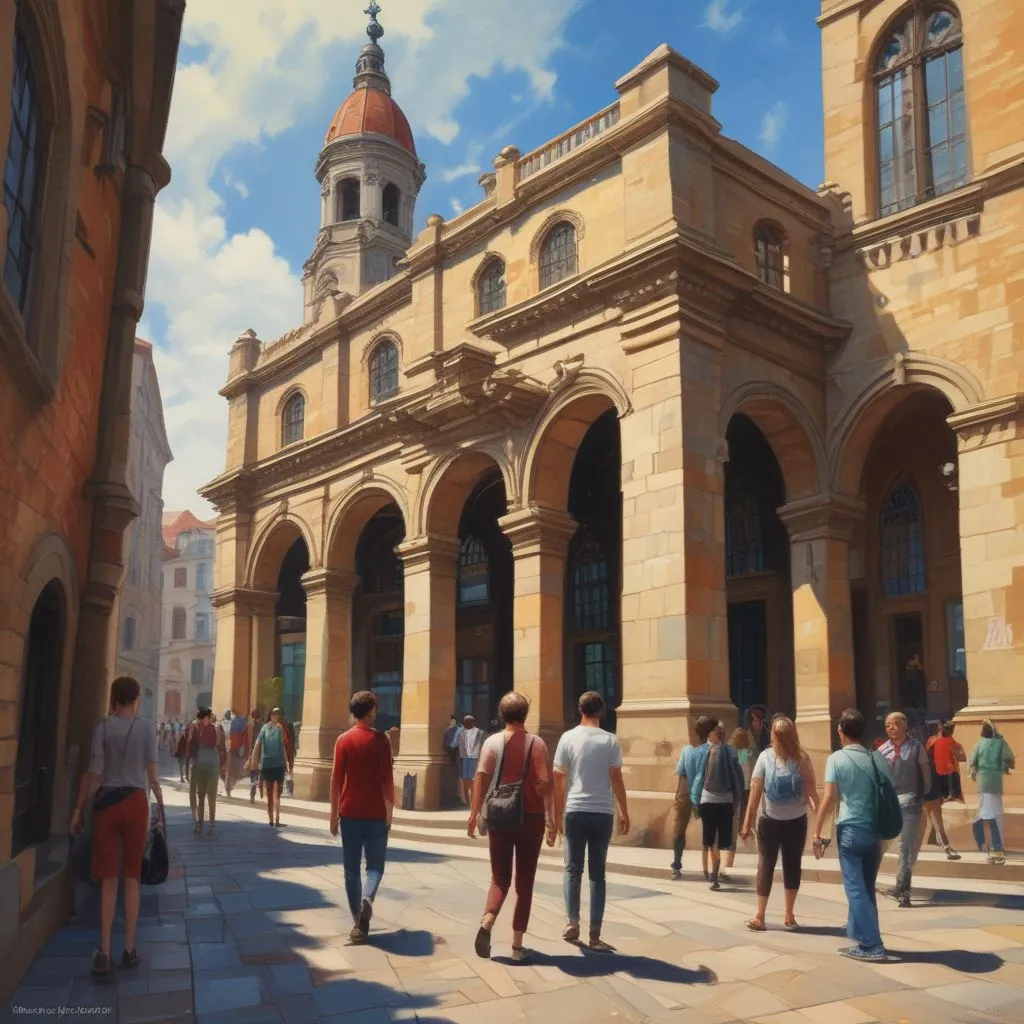 students exploring universities abroad