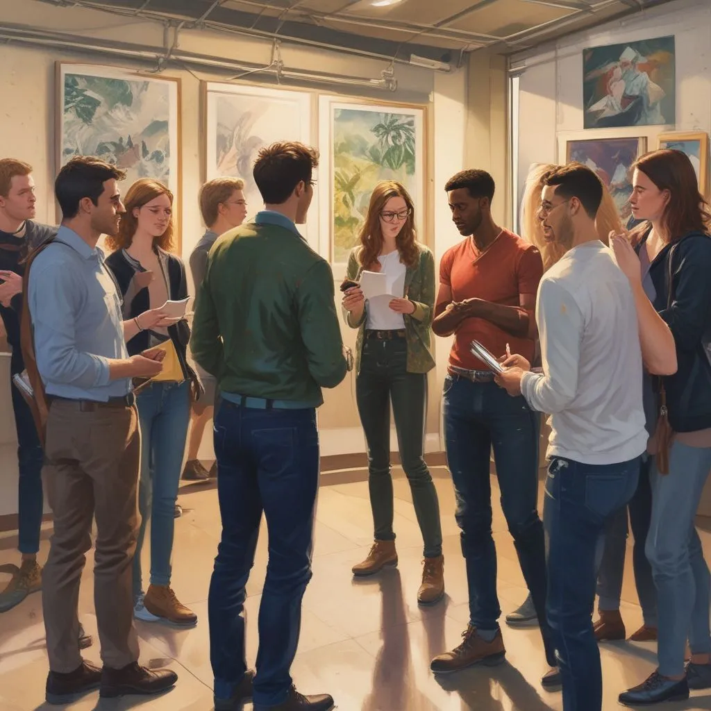 students interacting at a professional organization event