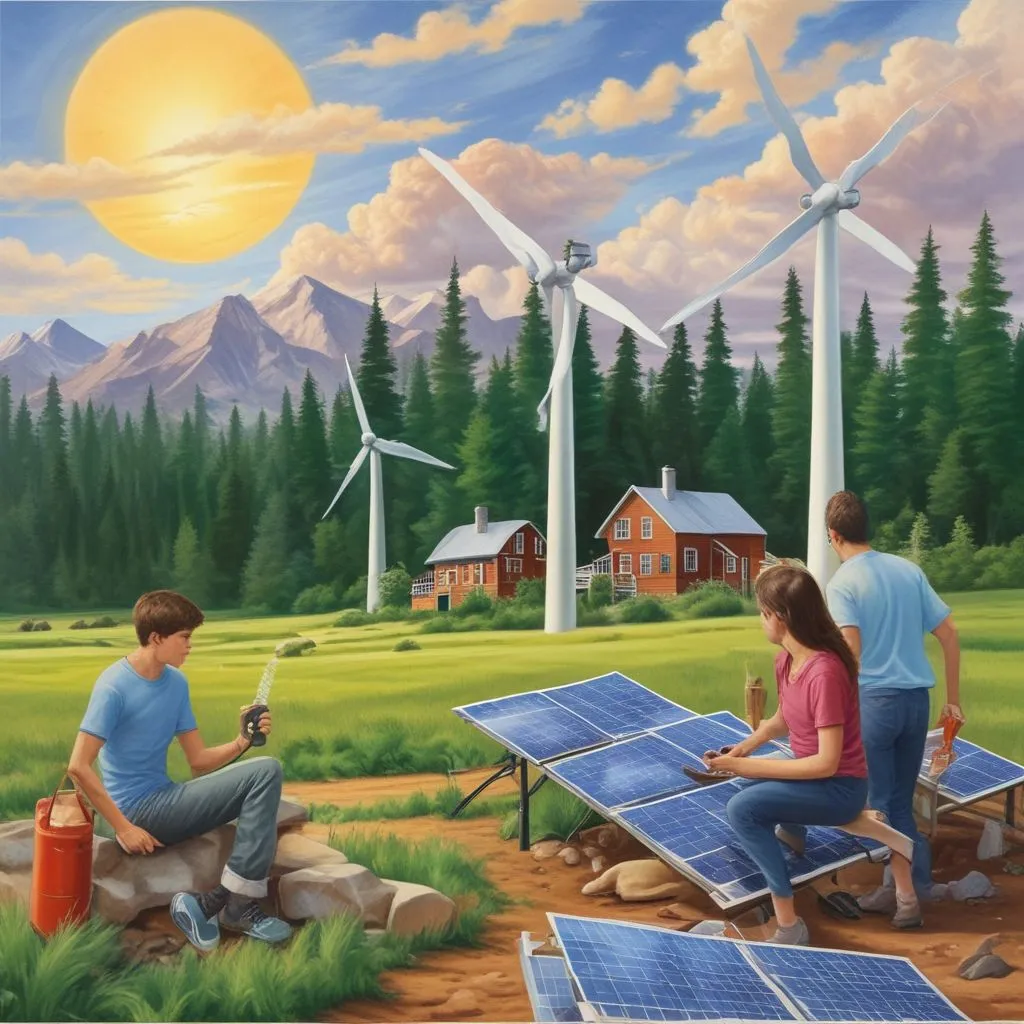 students learning about renewable energy