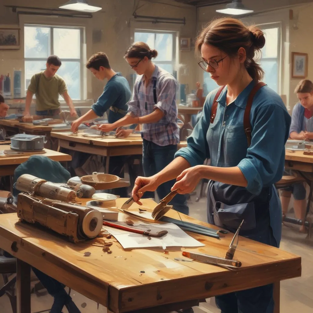 students learning new skills