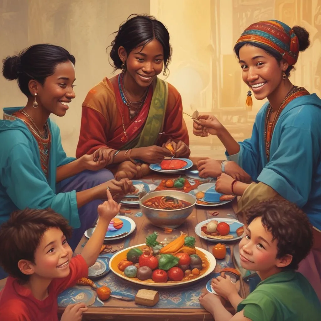 students making friends from different cultures