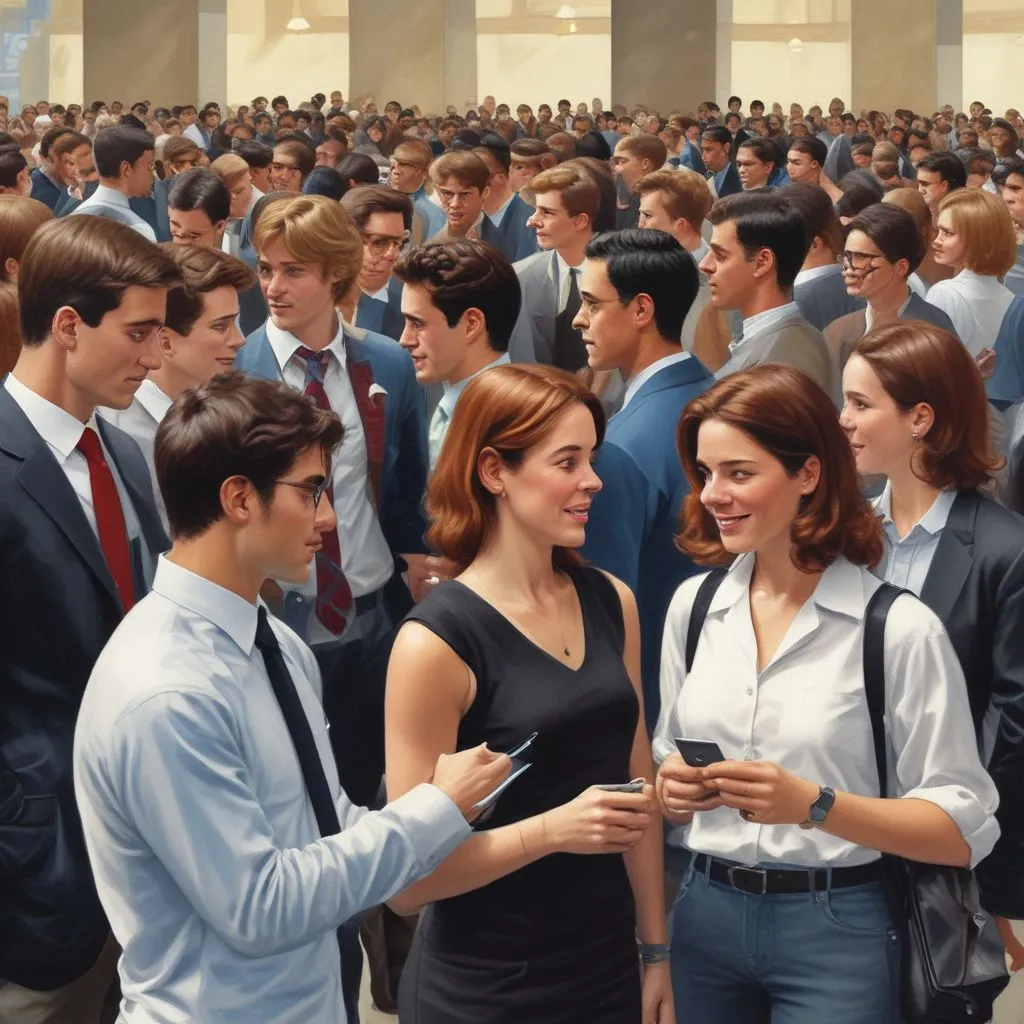 students networking at a job fair
