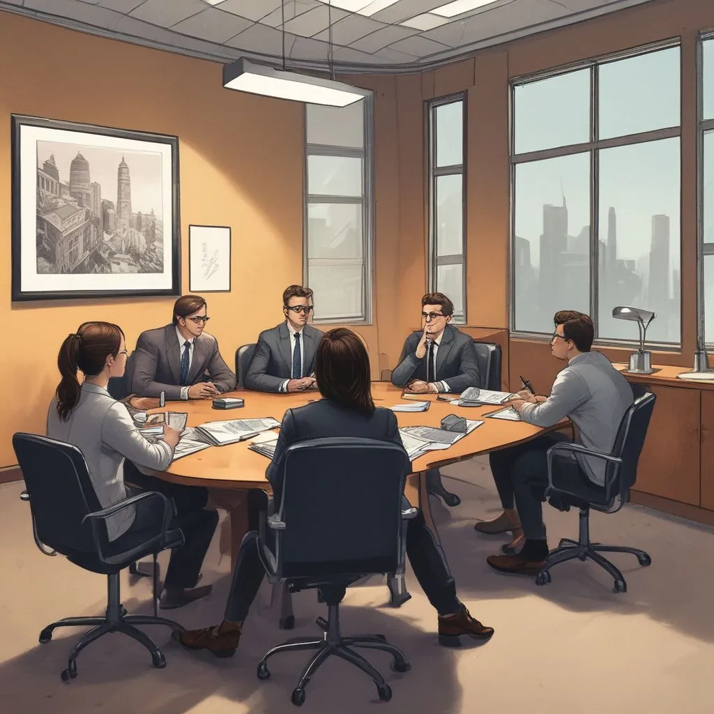 students participating in a mock interview session